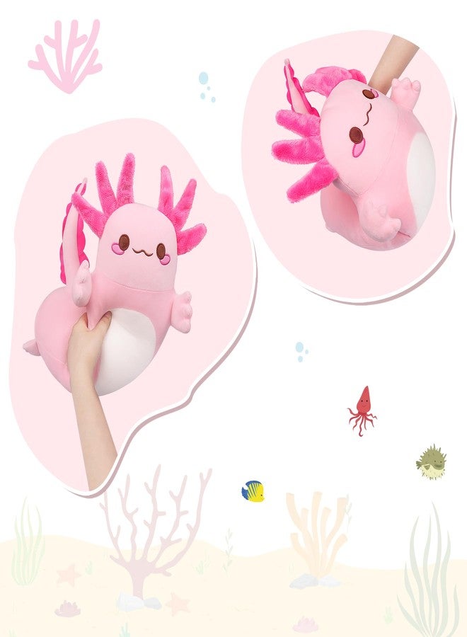 Auspicious beginning 20" Cute Axolotl Stuffed Animal Plush Pillow, Soft Kawaii Cat face Pink Axolotl Body Pillow Long Plush Doll Standing Hugging Pillow Toys for Kids Children Adults Gifts - Image 4